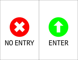 No Enter Entry Sign Covid 19 Directional Signage