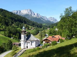 Fototapeta na wymiar Beautiful church of Maria Gern in Bavaria