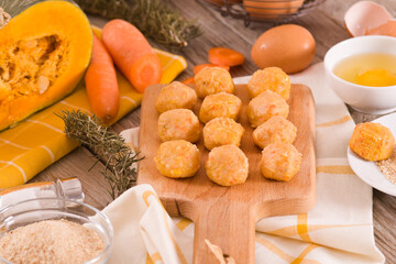 Pumpkin chicken meatballs.
