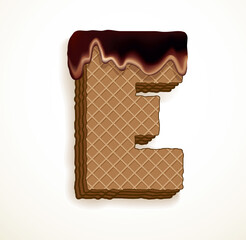 Vector set of stylized symbols wafers with cream inside