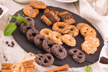 Shortcrust pastry biscuits.
