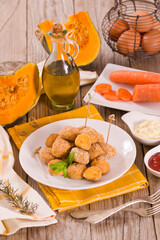 Pumpkin chicken meatballs.
