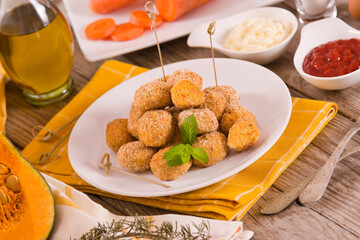 Pumpkin chicken meatballs.
