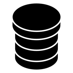 
Plastic jar icon of glyph isometric style, stationery container 
