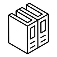 
Vector design of archives in modern isometric style, files  
