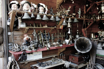 Flea market in Moscow, Russia