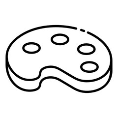 
Artwork equipment, glyph isometric icon of color palette 
