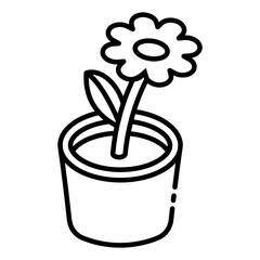 
Glyph isometric icon of indoor plant, home decor  
