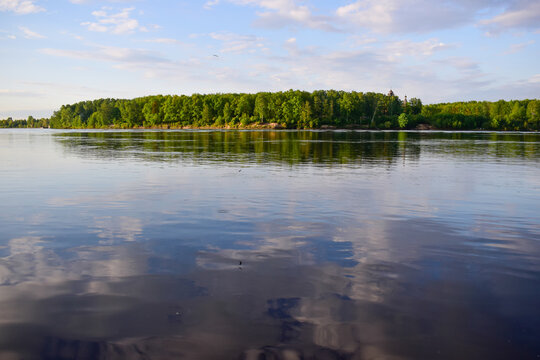 Quiet And Calm Look At The Neva River You Can See The Other Side