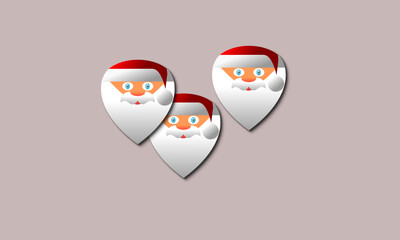 A guitar pick with a picture of Santa Claus