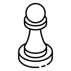 
Chess in glyph isometric icon, business game 

