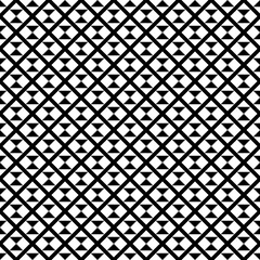 Seamless pattern. Checks, figures. Rhombuses, triangles ornament. Diamonds, triangular shapes wallpaper. Tiles, polygons background. Squares, forms backdrop. Digital paper, textile print, abstract
