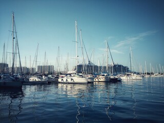 Fototapeta premium yachts in the harbor