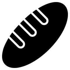 
Editable flat icon of baguette, french loaf  
