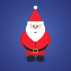 Santa Claus cartoon character banner. New Year and Christmas design. Vector background