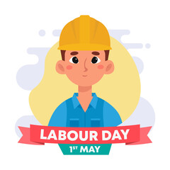 Labour day white picture mechanic worker - Vector