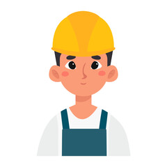 Isolated engineer man labour day icon- Vector
