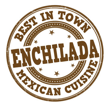 Enchilada grunge rubber stamp