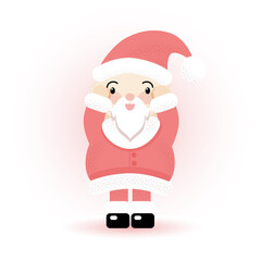 Cute cartoon Santa Claus character. Santa Claus vector illustration on a white background