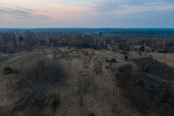 Abandoned village of Chernobyl zone