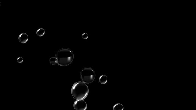 Soap Bubbles Stock Footage In Black Background