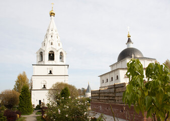 Belfry in Luzhetsky Ferapontov monastery, Mozhaysk, Moscow region, Russia
