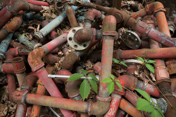 Scrap metal in soviet ghost town Chernobyl-2