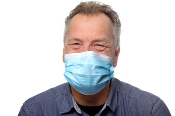 Beautiful person wearing a mouth mask