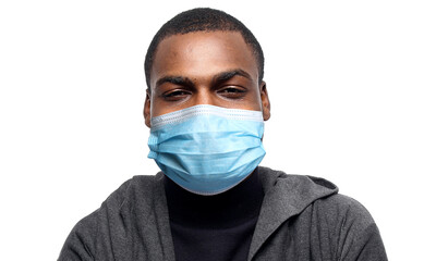 Beautiful person wearing a mouth mask