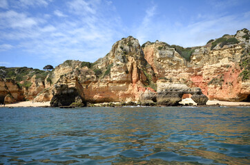 
Rock formations in the Algarve. Elephant Rock Drinking