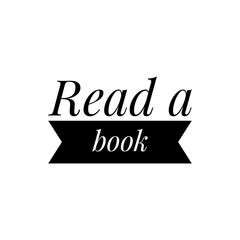 ''Read a book'' Lettering