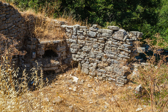 Ruins in old Perithia Corfu