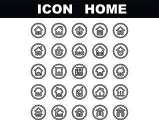 25 Media Icon Home Line Style for any purposes website mobile app presentation