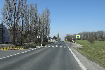 Fototapeta premium pedestrian crossing the road