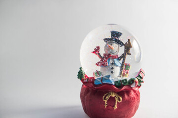 snowman globe christmas close