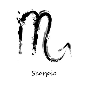 Abstract illustration of the zodiac sign Scorpio. Zodiac icon.
