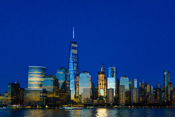 Fototapeta premium NEW YORK CITY SUNET SKYLINE