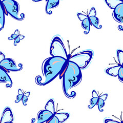 Vector abstract illustration of a butterfly