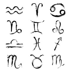 Abstract illustration of the zodiac sign. Zodiac icon. Set. Astrology.