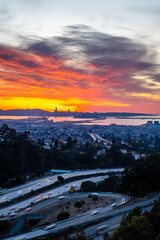 San Francisco Skyline at Dusk from the Oakland Hills
