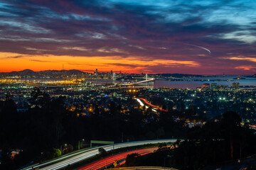 San Francisco Skyline at Dusk from the Oakland Hills