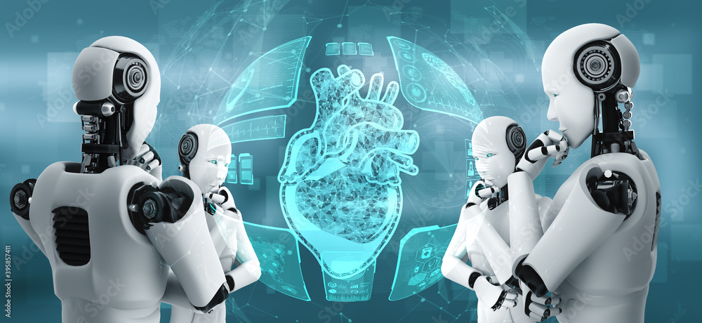 Poster future medical technology controlled by ai robot using machine learning and artificial intelligence 