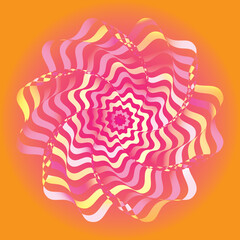 Abstract liquid spiral paint background