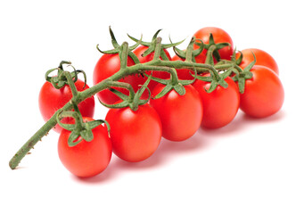cherry tomatoes on white background 