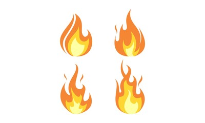 Flame set illustration vector design