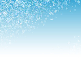 Gray Snowflake Vector Blue Background. magic 