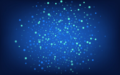 Turquoise Particle Celebrate Blue Vector 