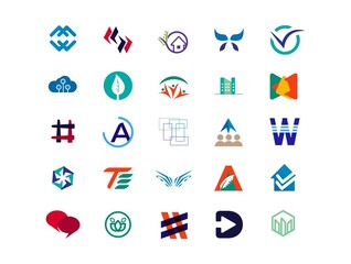 Mega Logo Design Collection. Best Premium Logo Vector Template. Logo Mood board Concepts and Idea generations set