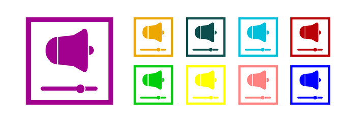 Volume control icon in various modern style, icon symbol isolated on light background. Icon for website.