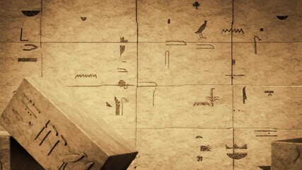 Pyramid Cairo Hieroglyphics on Ancient Egyptian Stone Carving background